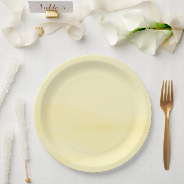 Prato De Papel Limonete Chiffon Aquarela (Casamento)