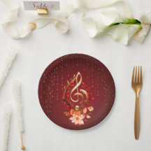 Limpa ouro com folhas vermelhas.