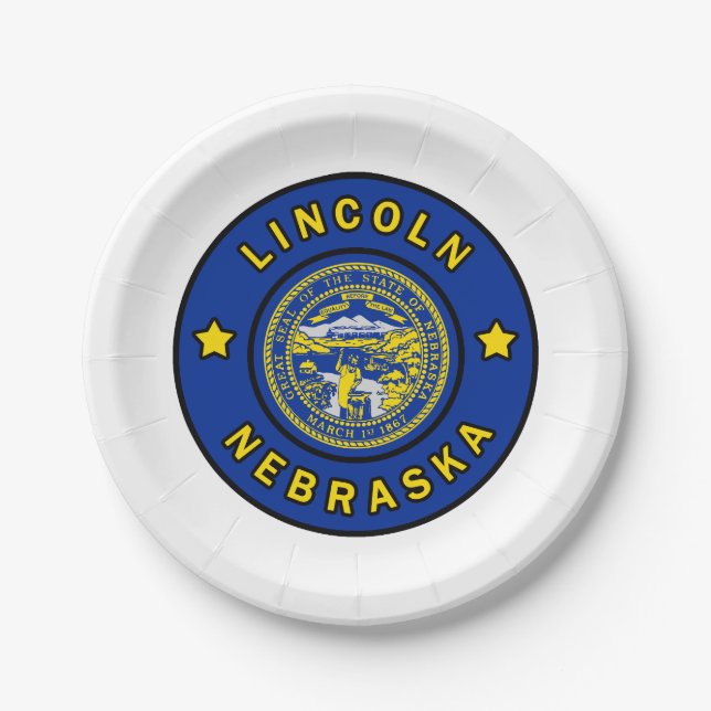 Prato De Papel Lincoln Nebraska (Frente)