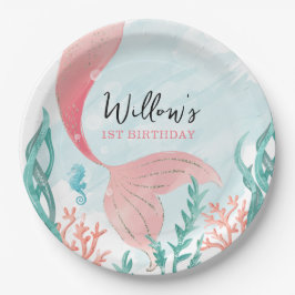 Prato De Papel Linda Sereia, Rapariga de Aniversário