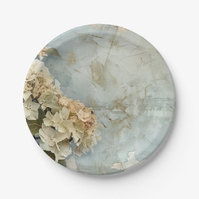 Prato De Papel Lindas Placas de Papel Hydrangea (Frente)