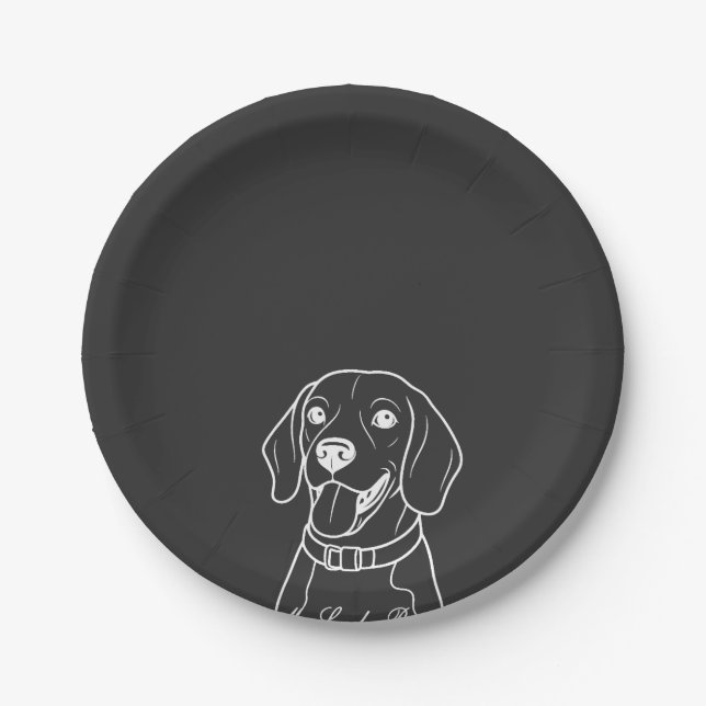 Prato De Papel Lindo Beagle (Frente)