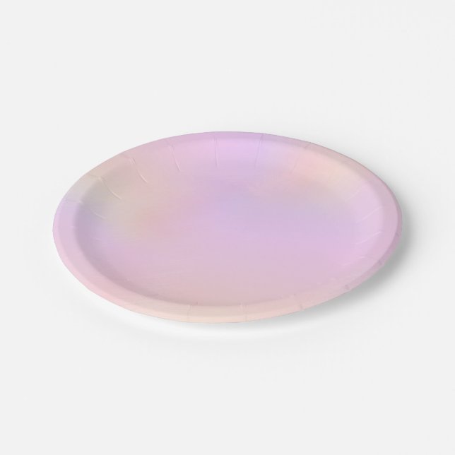 Prato De Papel Lindos matizes entrelaçados de Pastel (Inclinado)