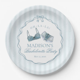 Prato De Papel Lingerie Azul Algo Azul Chá de Noiva Solteira Casa