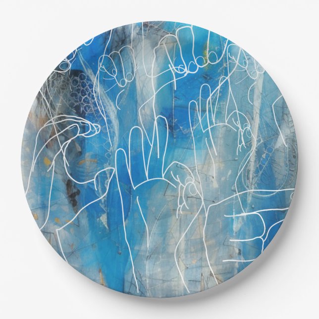 Prato De Papel Língua de sinais americana (Frente)