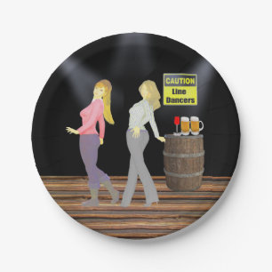 Prato De Papel Linha mulheres do cuidado dos dançarinos no