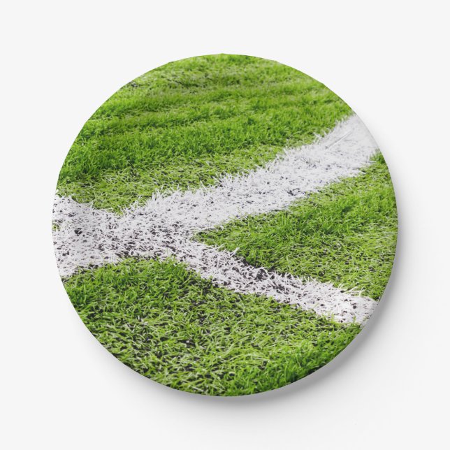 Prato De Papel Linhas de campo do futebol (Frente)