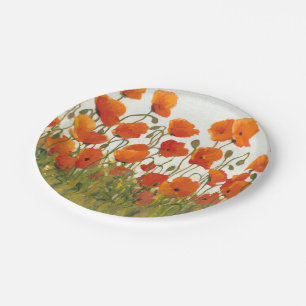Prato De Papel Linhas de Poppies I
