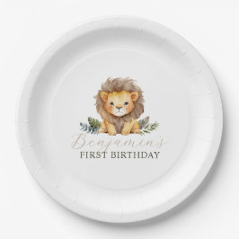 Prato De Papel Lion Wild One Birthday Paper Plates