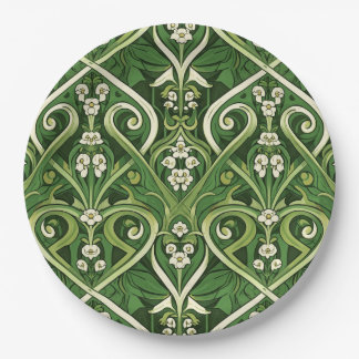 Prato De Papel Lírio do vale venenoso art nouveau