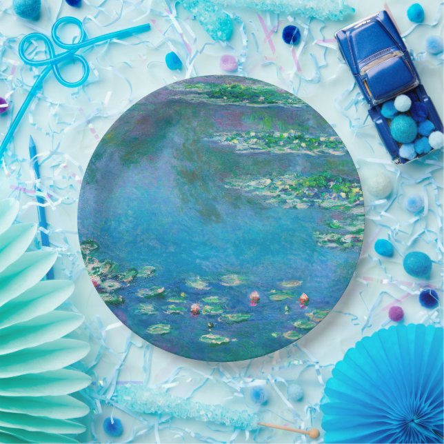 Prato De Papel Lírios de água, Claude Monet (Festa)