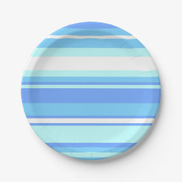 Prato De Papel Listras azuis