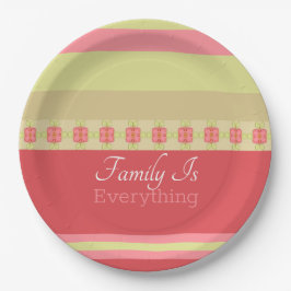 Prato De Papel Listras Em Pastel Shades