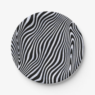 Prato De Papel Listras gelados da zebra
