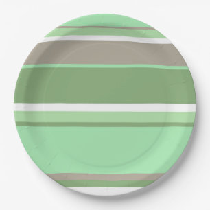 Prato De Papel Listras verdes claras