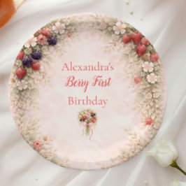 Prato De Papel Little Berry Celebration 1st Birthday