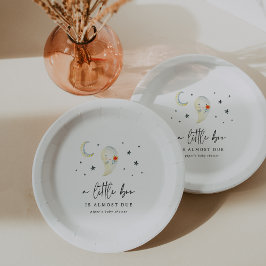 Prato De Papel Little Boo Halloween Cute Ghost Baby Shower