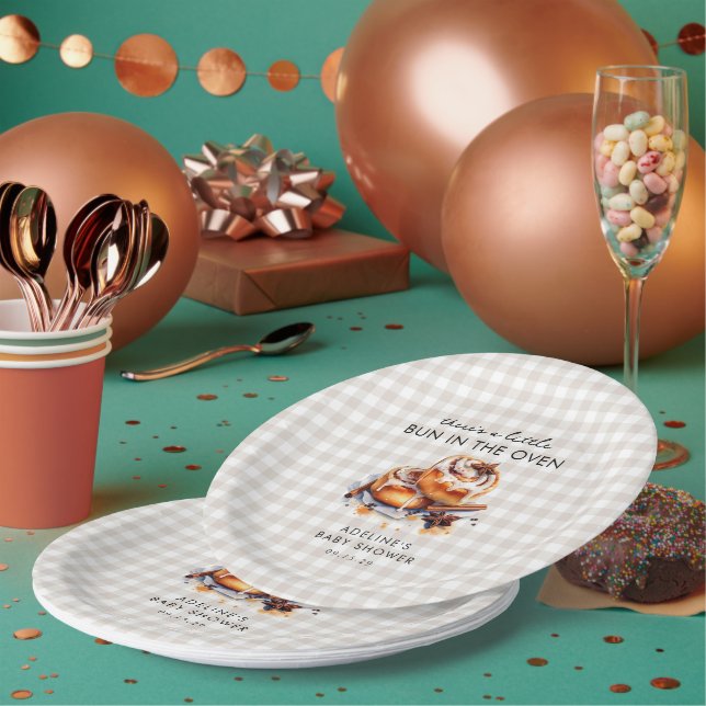 Prato De Papel Little Bun in the Oven Baby Shower  (Múltiplo)