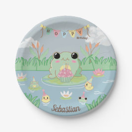 Prato De Papel Little Frog Pond Kid's Birthday