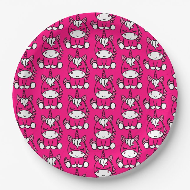 Prato De Papel Little Girls Unicorn Pony (Frente)