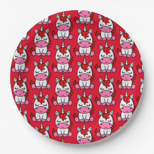 Prato De Papel Little Girls Unicorn Pony