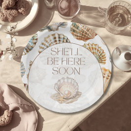 Prato De Papel Little Pearl Under The Sea You Soon Baby Shower