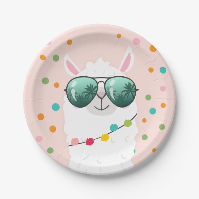 Prato De Papel Llama Rama Papel Plata Festa Mexicana Alpaca (Frente)