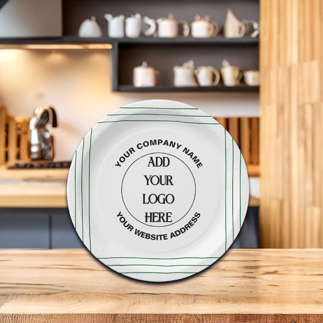 Prato De Papel Logotipo comercial personalizado (Criador carregado)