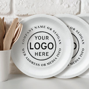 Prato De Papel Logotipo da empresa ou Marca moderna simples