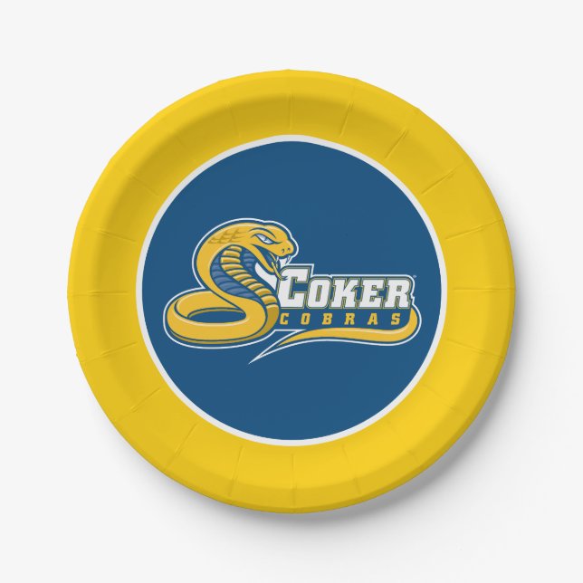 Prato De Papel Logotipo do Coker University Cobras (Frente)