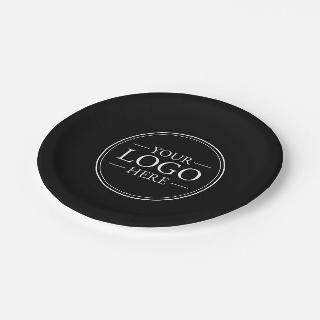 Prato De Papel Logotipo Empresarial Personalizado (Inclinado)