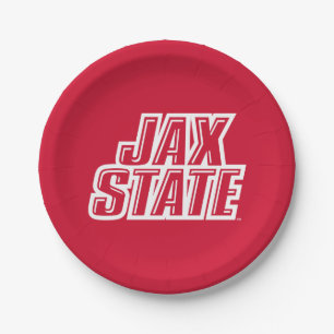 Prato De Papel Logotipo JAX STATE da Universidade Estadual de Jac