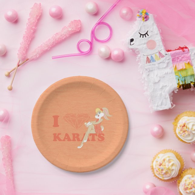 Prato De Papel Lola Bunny I Heart Karats (Festa)