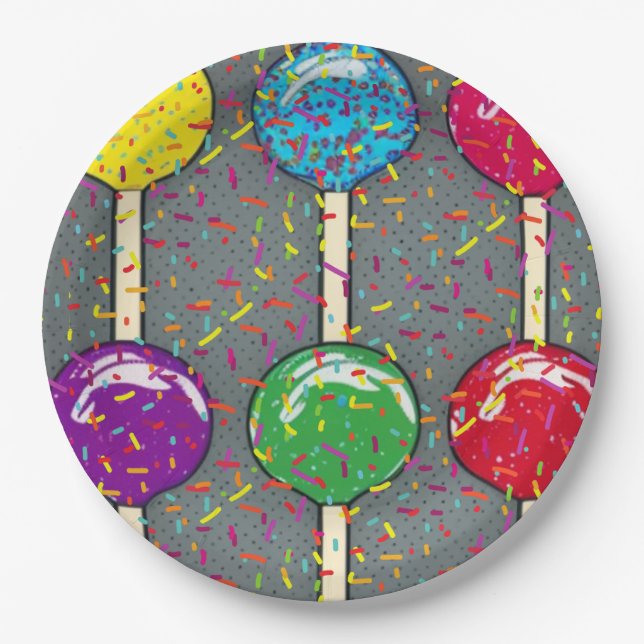 Prato De Papel Lollipop Love (Frente)