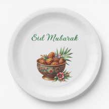 Louça de Placa de Papel - Eid Mubarak