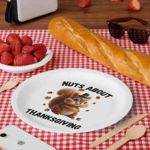 Prato De Papel Louco por Torta – Esquilo de Lã Fofinho de Ação de
