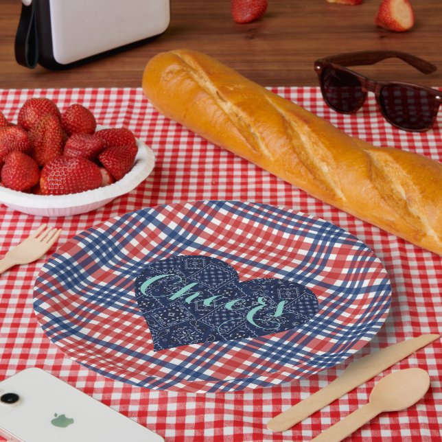 Prato De Papel Love Fall Kitsch Country Casamento Party Plates (Piquenique)