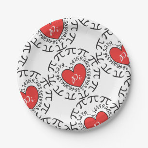 Prato De Papel Love Pi 3.14 Paper Plate