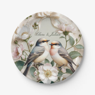 Prato De Papel LoveBird Floral Party Plate