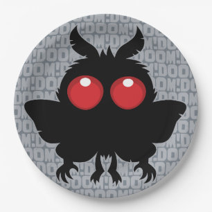 Prato De Papel Lua Cheia da Perdição Mothman Bonzinho Críptido