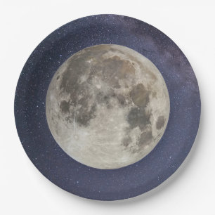 Prato De Papel Lua da Terra
