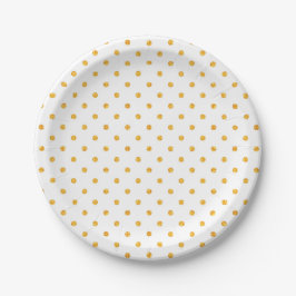 Prato De Papel Luau Plates | Pontos Dourados