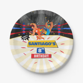 Prato De Papel Lucha Libre Luta do México Aniversário