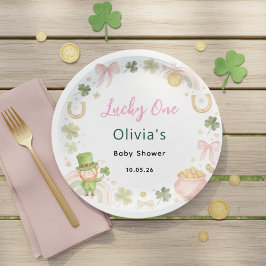 Prato De Papel Lucky One Baby Shower Paper Plates – St Patricks 