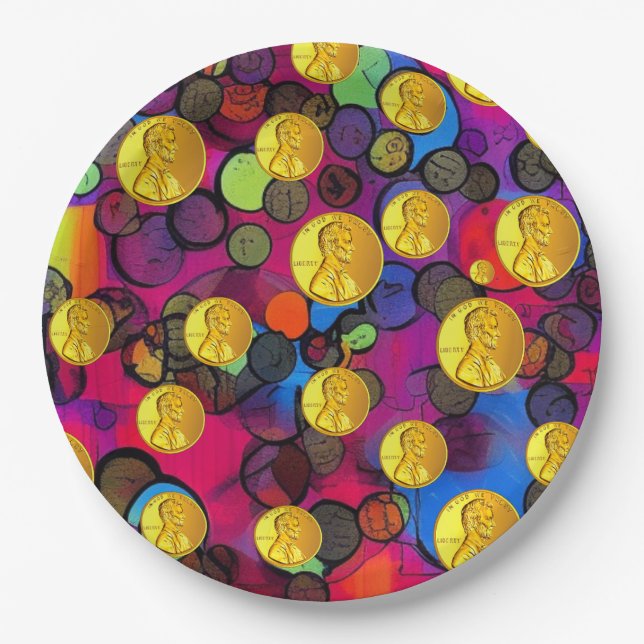 Prato De Papel Lucky Pennies (Frente)