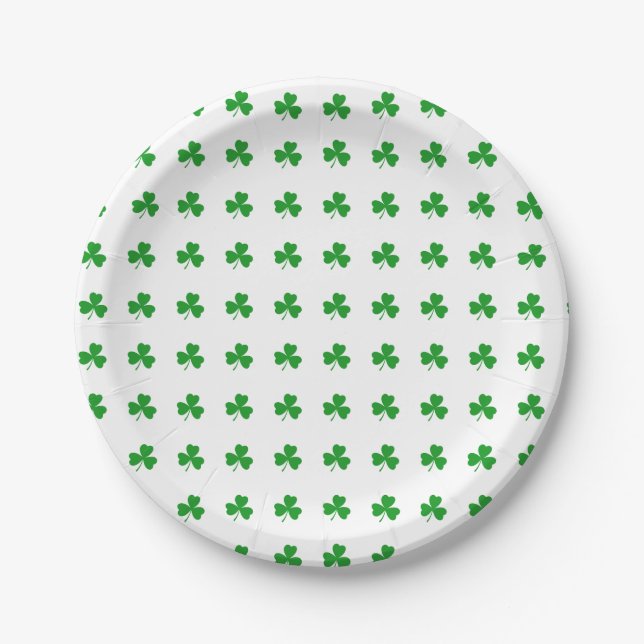 Prato De Papel Lucky Shamrock Plate (Frente)