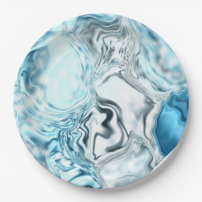 Prato De Papel Luminância Azul (Frente)