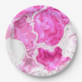 Prato De Papel Luminosidade Rosa