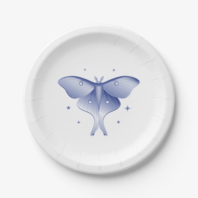 Prato De Papel Luna Moth Paper Plates (Frente)