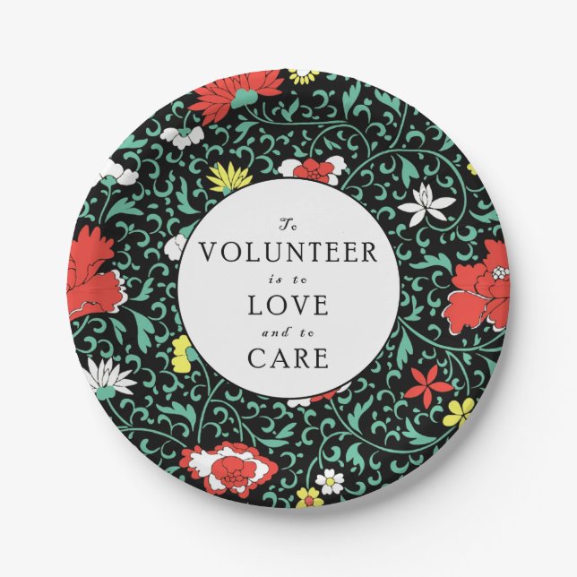 Prato De Papel Luncheon do Partido Voluntário (Frente)